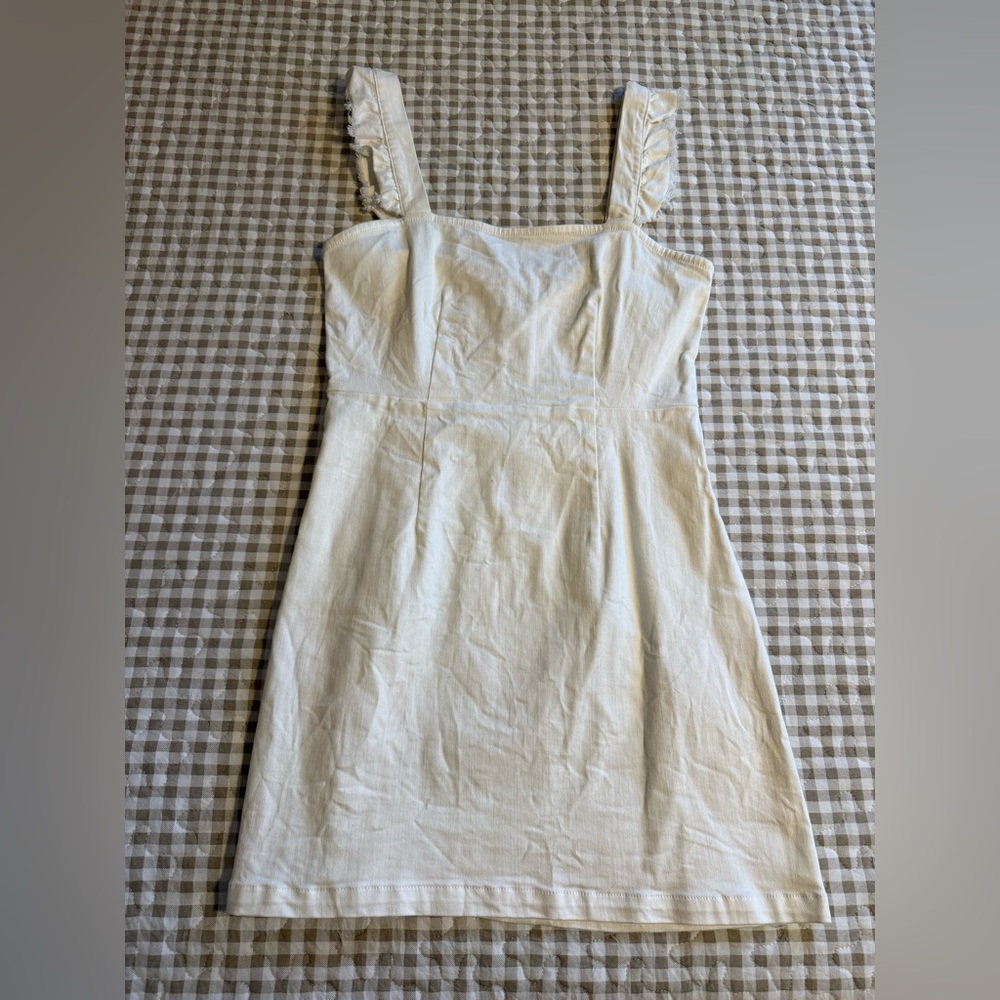 Show Me Your MuMu Cream Square-Neck Mini Dress